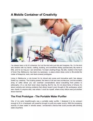 a mobile container of creativity