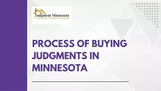 process of buying judgments in minnesota