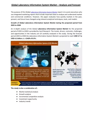 global laboratory information system market
