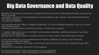 Big Data Governance and Data Quality