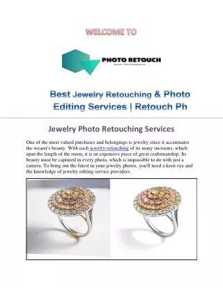 Jewelry Photo Retouching​  Service