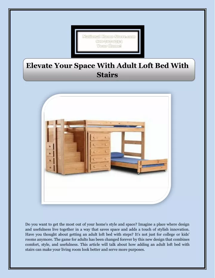 elevate your space with adult loft bed with stairs