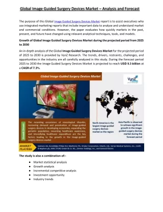 global image guided surgery devices market