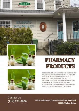 Pharmacy Products New York - Robbins Pharmacy
