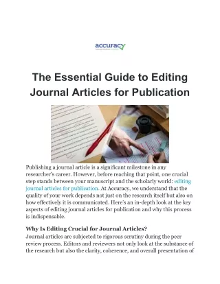 _The Essential Guide to Editing Journal Articles for Publication
