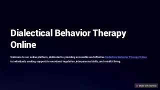 Discovering Dialectical Behavior Therapy Online: Effective Mental Health Support