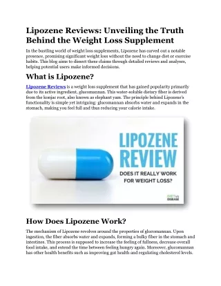 lipozene reviews unveiling the truth behind