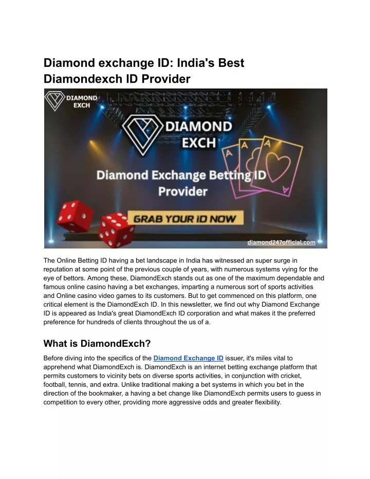 diamond exchange id india s best diamondexch