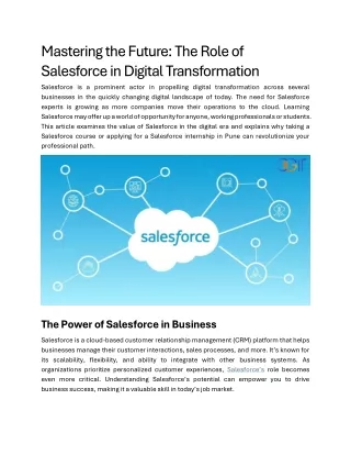 mastering the future the role of salesforce