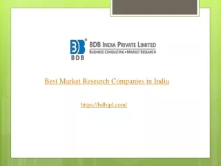 Best Market Research Companies in India