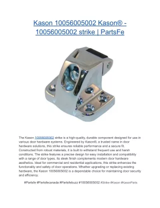 Kason 10056005002 Kason® - 10056005002 strike _ PartsFe