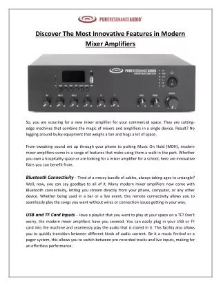 discover the most innovative features in modern
