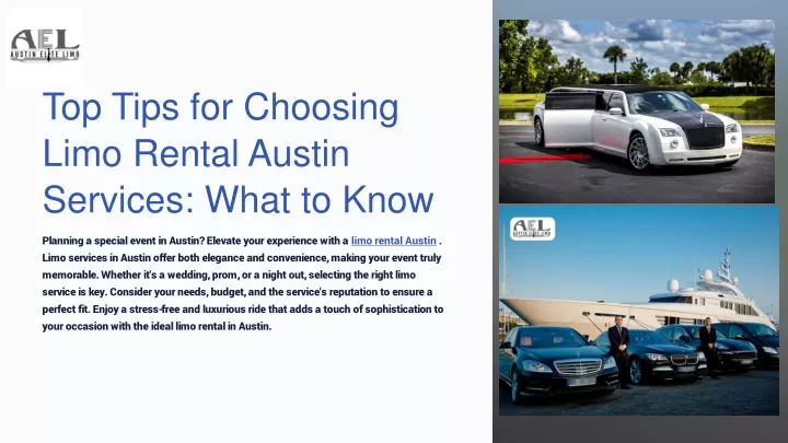 top tips for choosing limo rental austin services