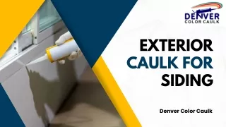 Durable Exterior Caulk For Siding by Denver Color Caulk