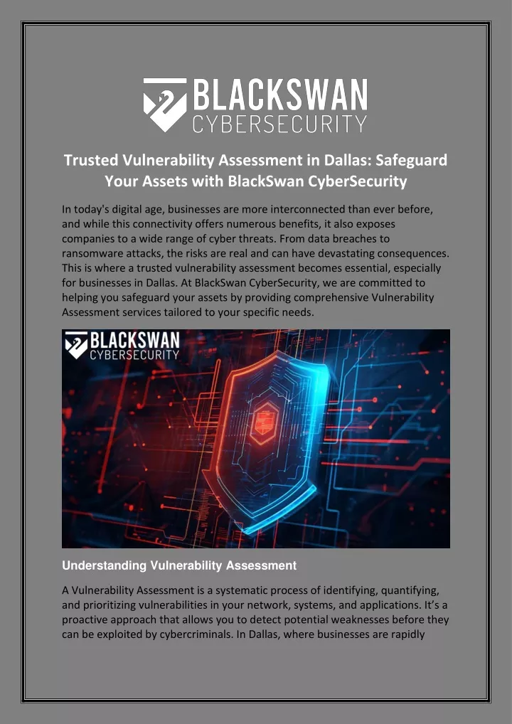 trusted vulnerability assessment in dallas