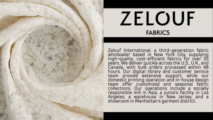 zelouf international a third generation fabric