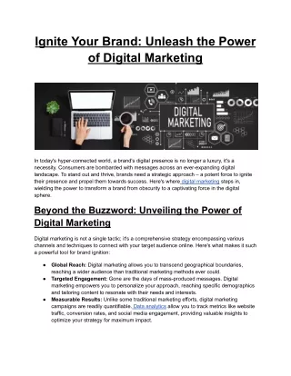 Ignite Your Brand_ Unleash the Power of Digital Marketing