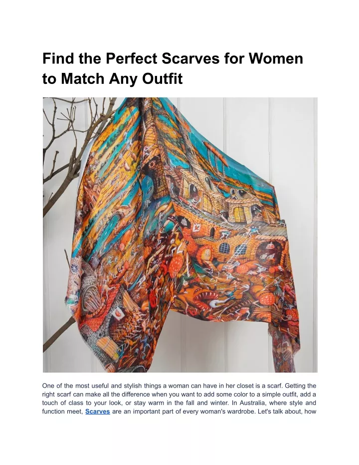 find the perfect scarves for women to match