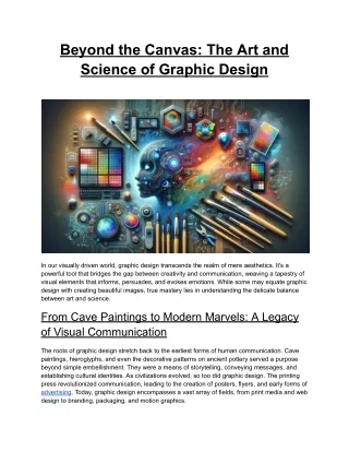 beyond the canvas the art and science of graphic