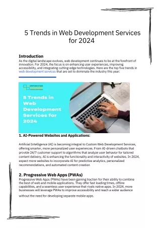 5 Trends in Web Development Services for 2024