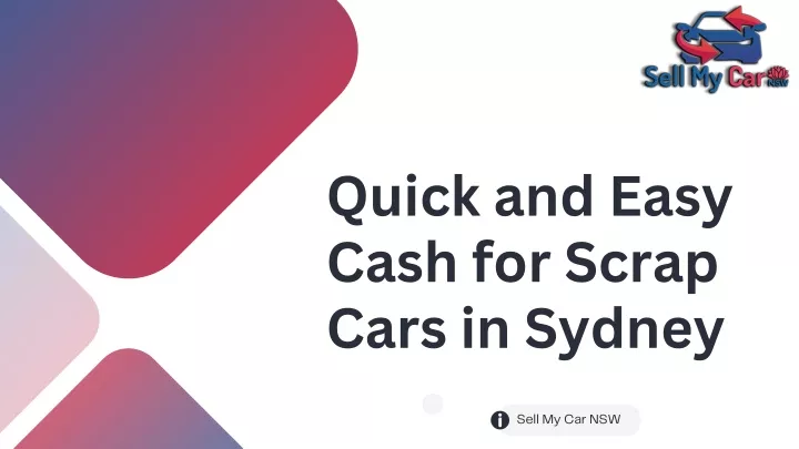 quick and easy cash for scrap cars in sydney