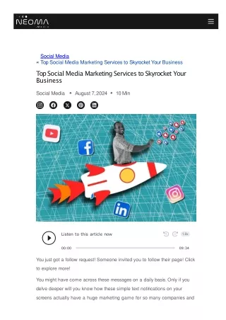 Skyrocket Your Business With Top Social Media Marketing Services