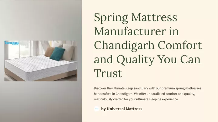 spring mattress manufacturer in chandigarh