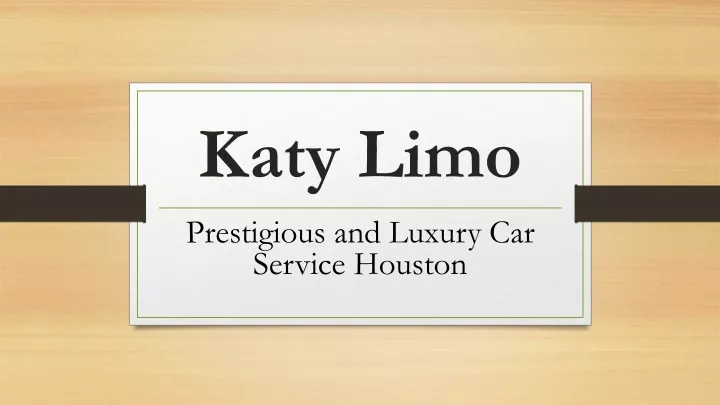 katy limo