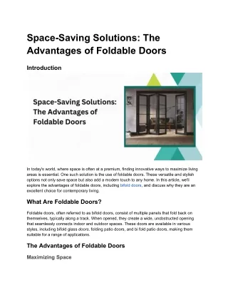 space saving solutions the advantages of foldable