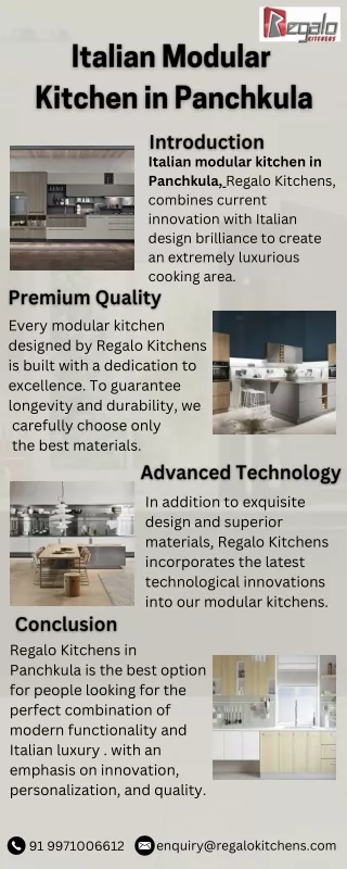 italian modular kitchen in panchkula regalo