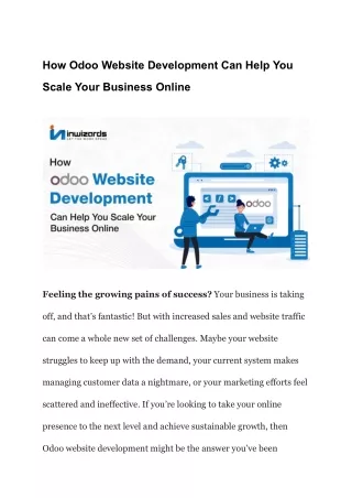How Odoo Website Development Can Help You Scale Your Business Online