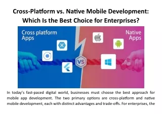 Cross-Platform vs-Native Mobile Development-Which Is the Best Choice for Enterprises