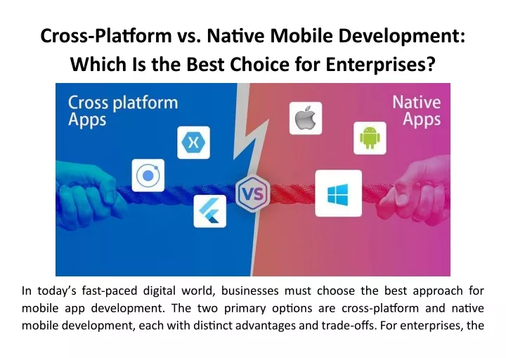 cross platform vs native mobile development which