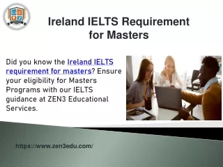 Ireland IELTS Requirement for Masters