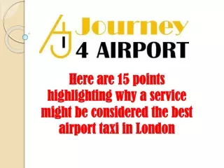 Taxi to London City Airport | Journey4Airports