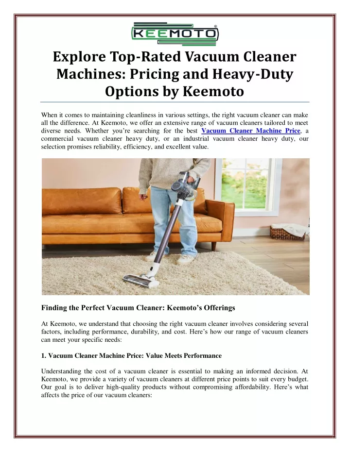 explore top rated vacuum cleaner machines pricing