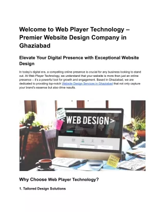 Website Design Company in Ghaziabad