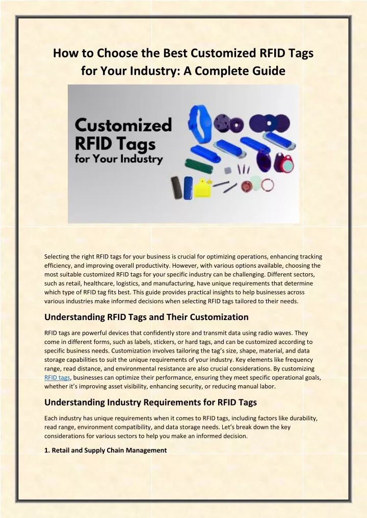 how to choose the best customized rfid tags