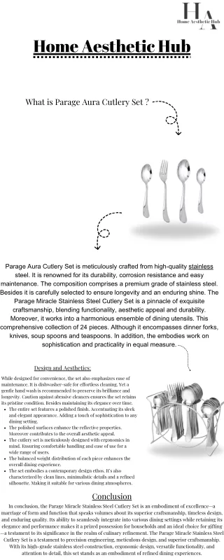 Parage Aura Cutlery  info
