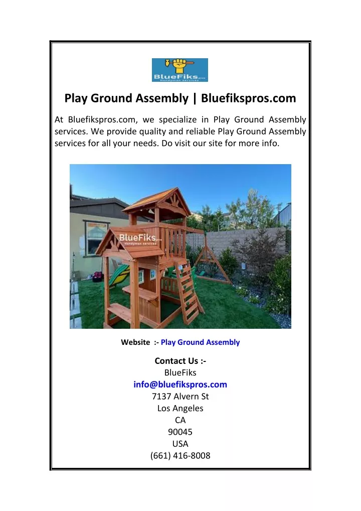 play ground assembly bluefikspros com