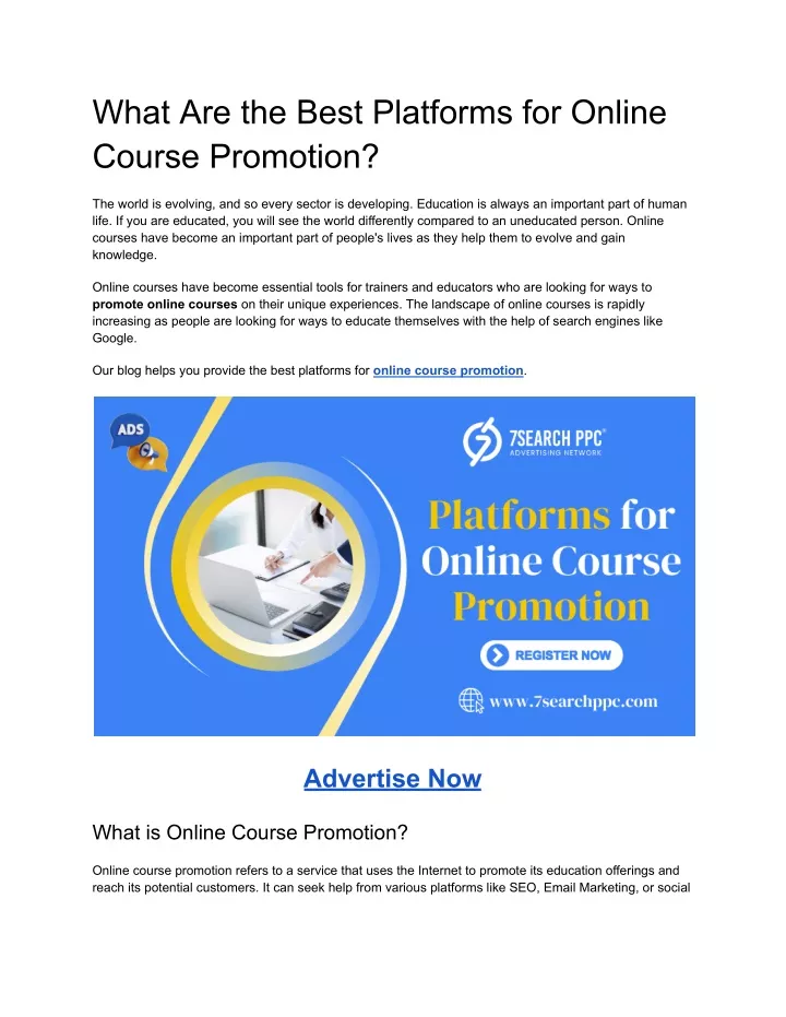 what are the best platforms for online course