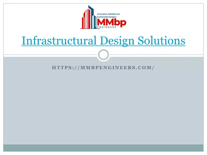 infrastructural design solutions