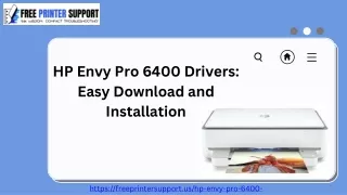 HP Envy Pro 6400 Drivers Easy Download and Installation