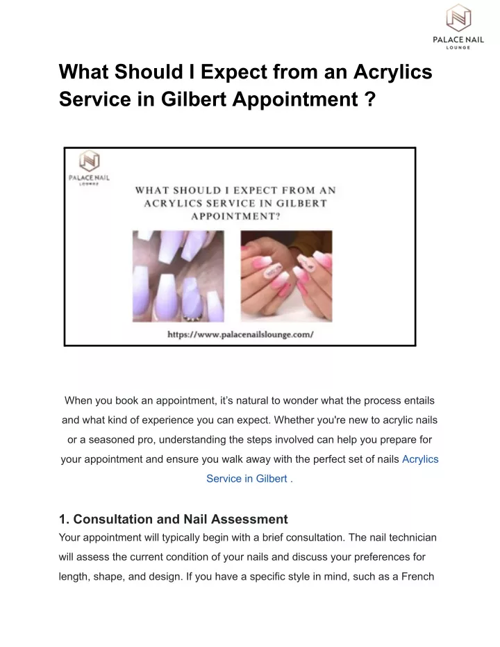 what should i expect from an acrylics service