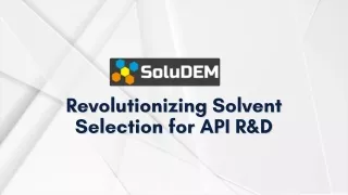Revolutionizing Solvent Selection for API R&D
