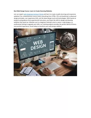 best web design course learn to create stunning