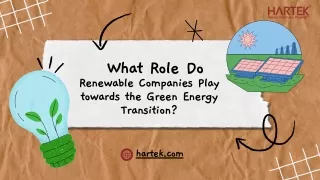 What Role Do Renewable Companies Play towards the Green Energy Transition