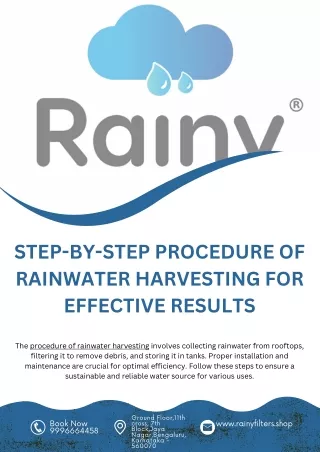 Step-by-Step Procedure of Rainwater Harvesting for Effective Results