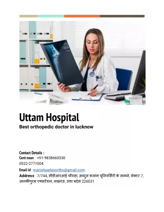 Best ortopedio dector in Lucknow