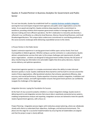 government agencies qualex